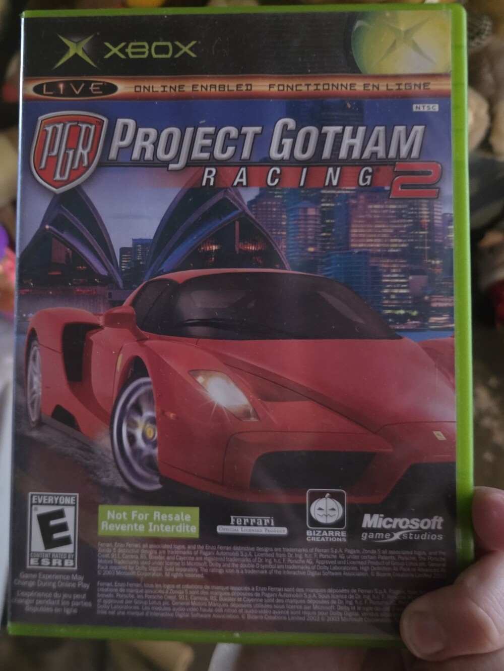 Microsoft Xbox Project Gotham Racing 2 - Red and Green Case